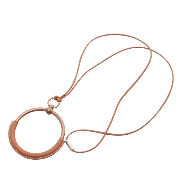 Pre-Loved Hermes Swift and Stainless Steel Loop Grand Pendant Necklace